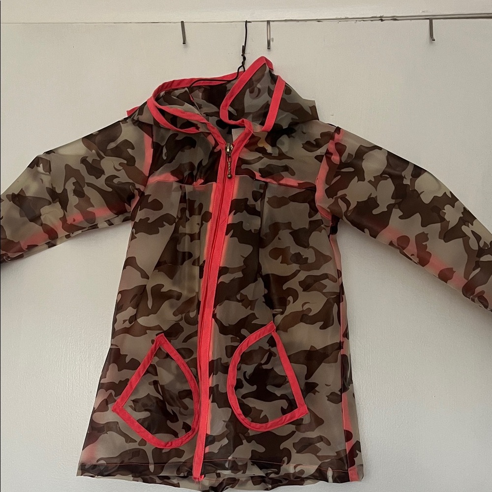 C&C California Kids Camouflage Raincoat - Pink and Gray